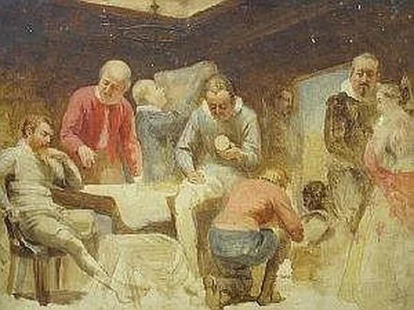 Gentiluomo e Signora accuditi da mori
